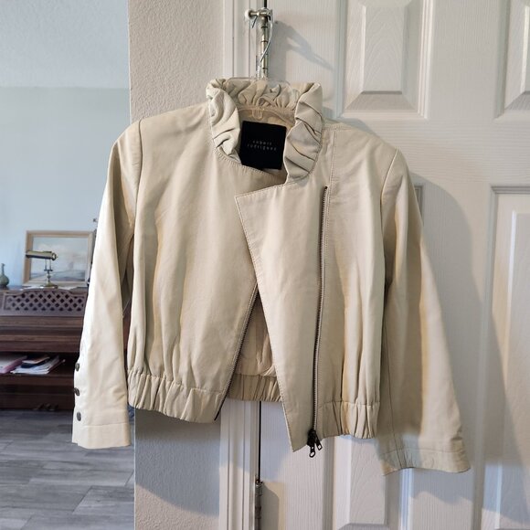 Robert Rodriguez Ivory Leather Jacket US 6 - Picture 3 of 10